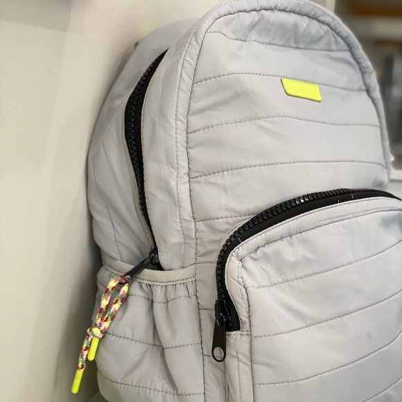 Gray/Neon Yellow Light School Backpack - Picture 2 of 7